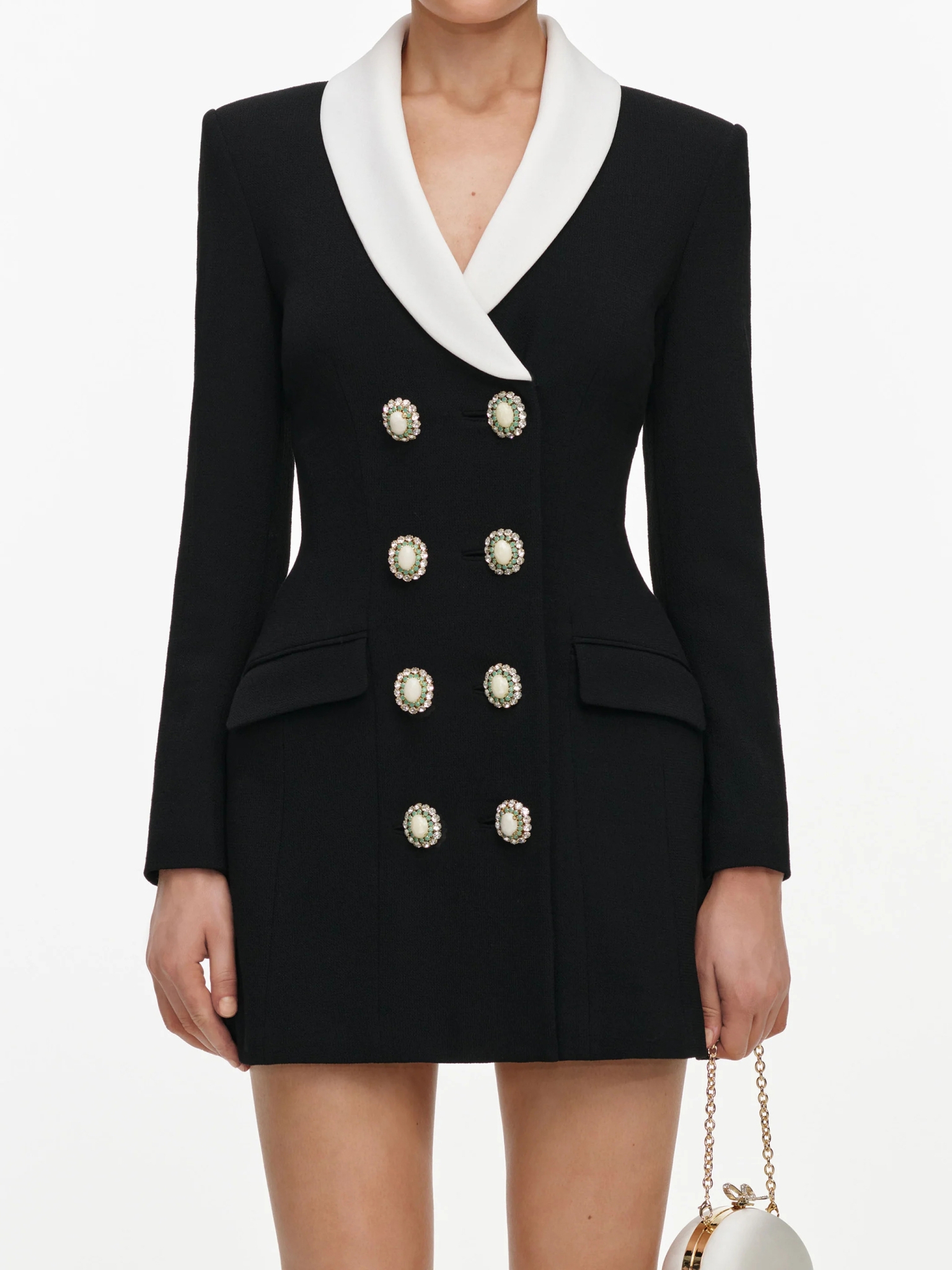 [SELF PORTRAIT] Long sleeve dress FW26 AW26054SBBLACK
