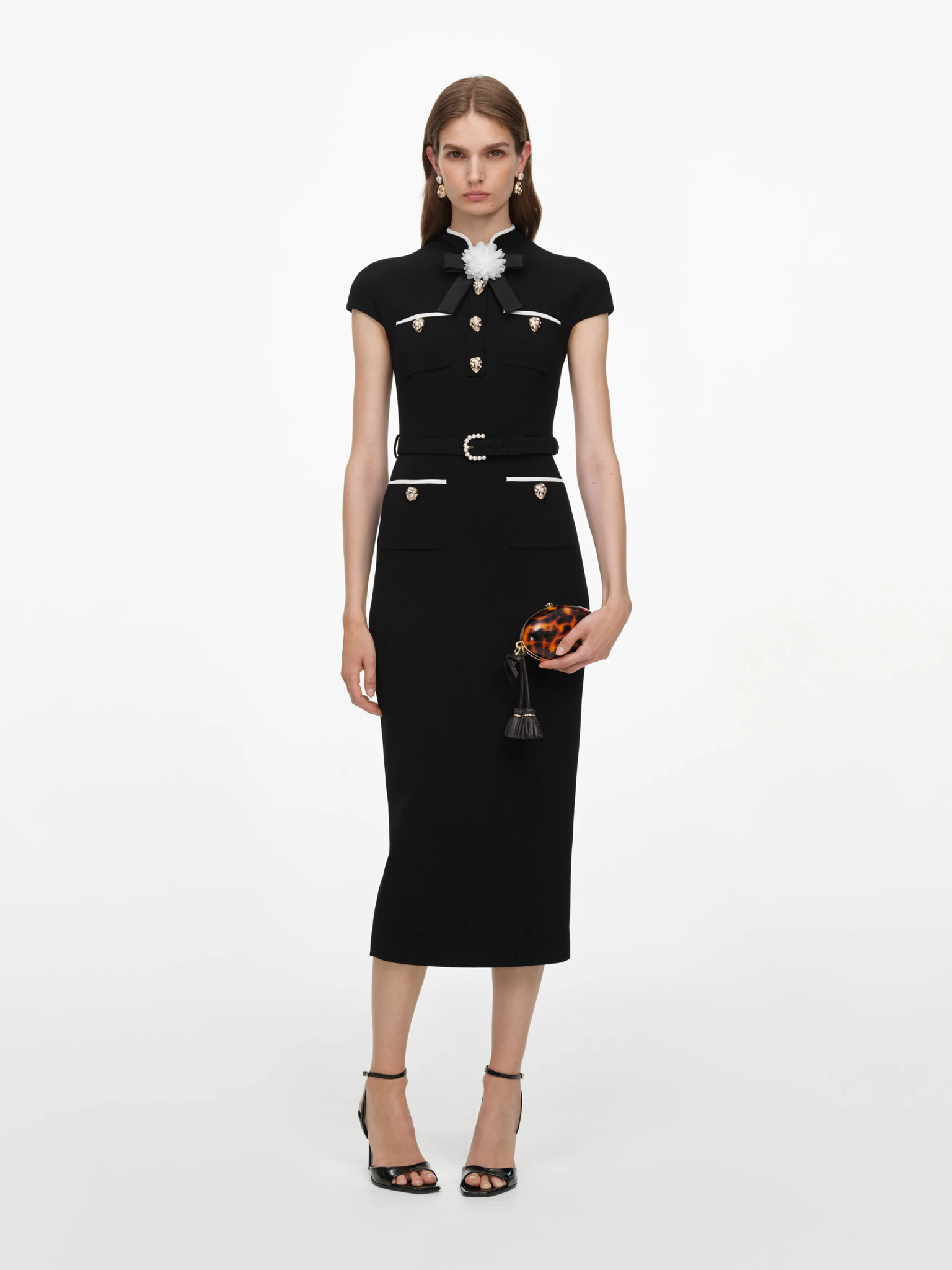[SELF PORTRAIT] Sleeveless dress FW26 AW26074MBBBLACK
