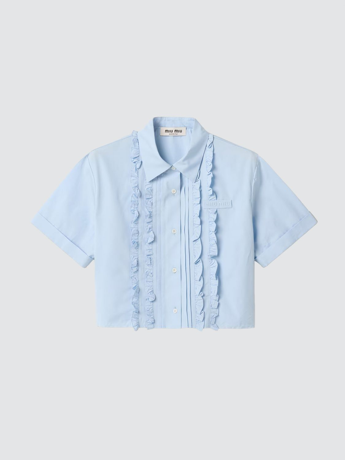 [Miu Miu] Shirts Short Sleeve FW26 MK204510RG F0013