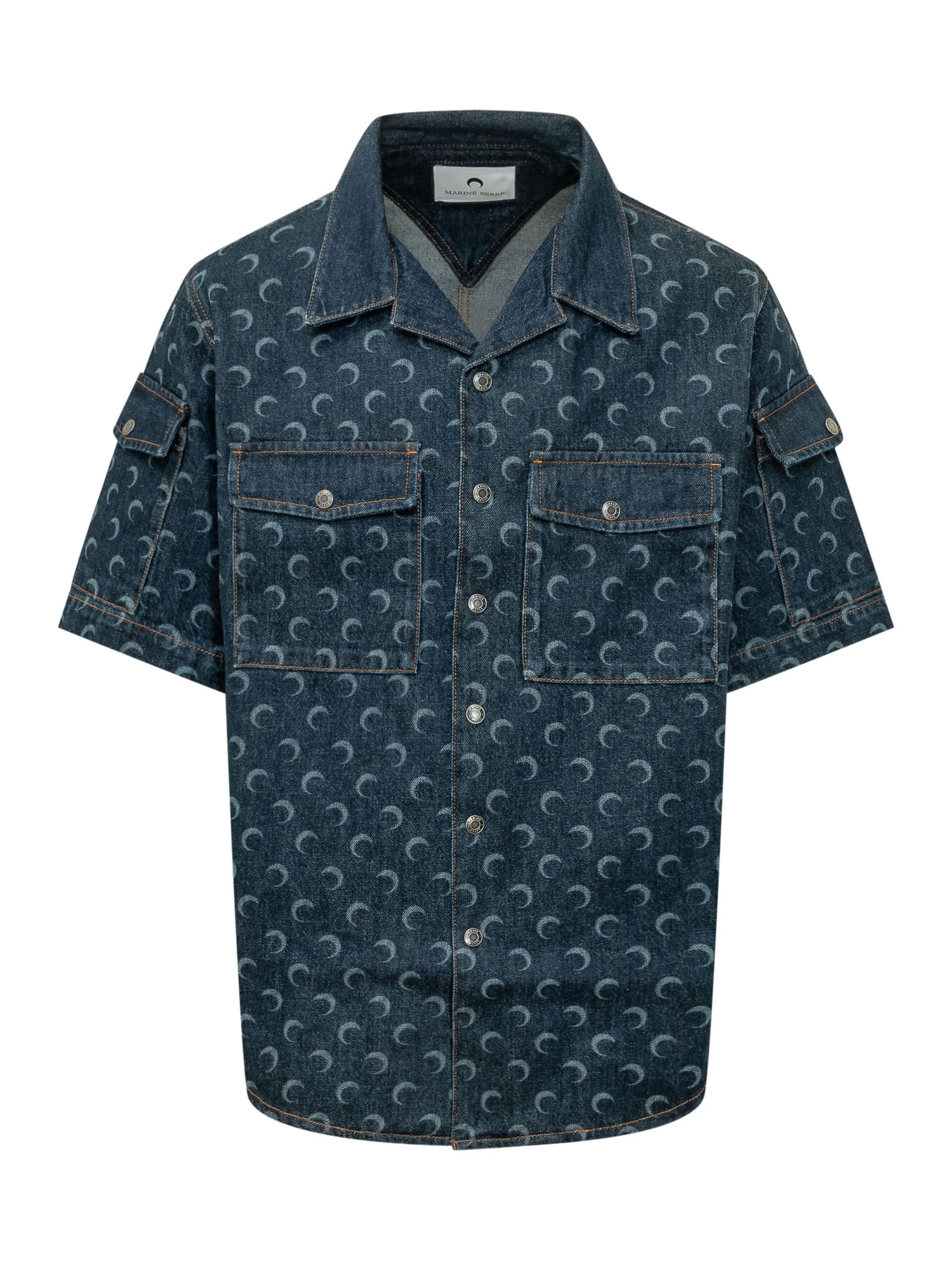 [MARINE SERRE] Shirts Short Sleeve SS26 MSI062ARDEN0002 BL80