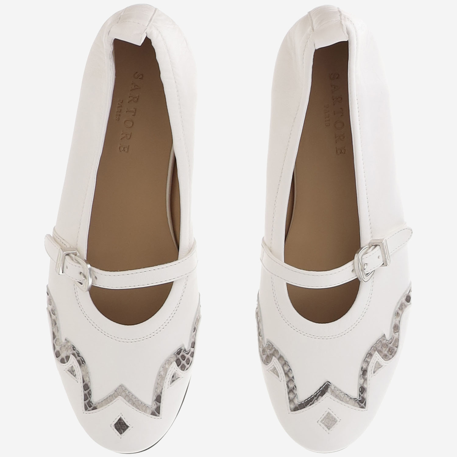 [Sartore] Oxford Shoes SS26 SR4913P02NAPPABIANCO6000PITONEROCCIA