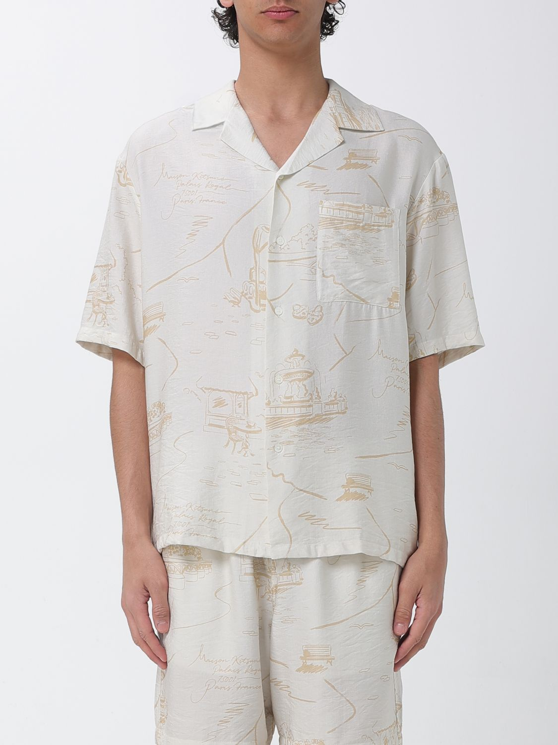 [MAISON KITSUNE] Shirts Short Sleeve SS26 QM00404WW9103 0522