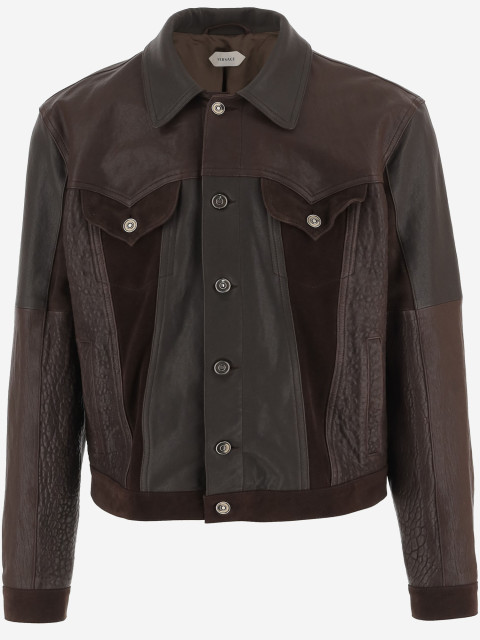 [Versace] Leather Jacket SS26 10242081A177661N260