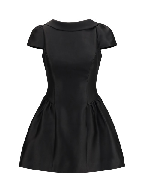 Short taffeta Dress with collar