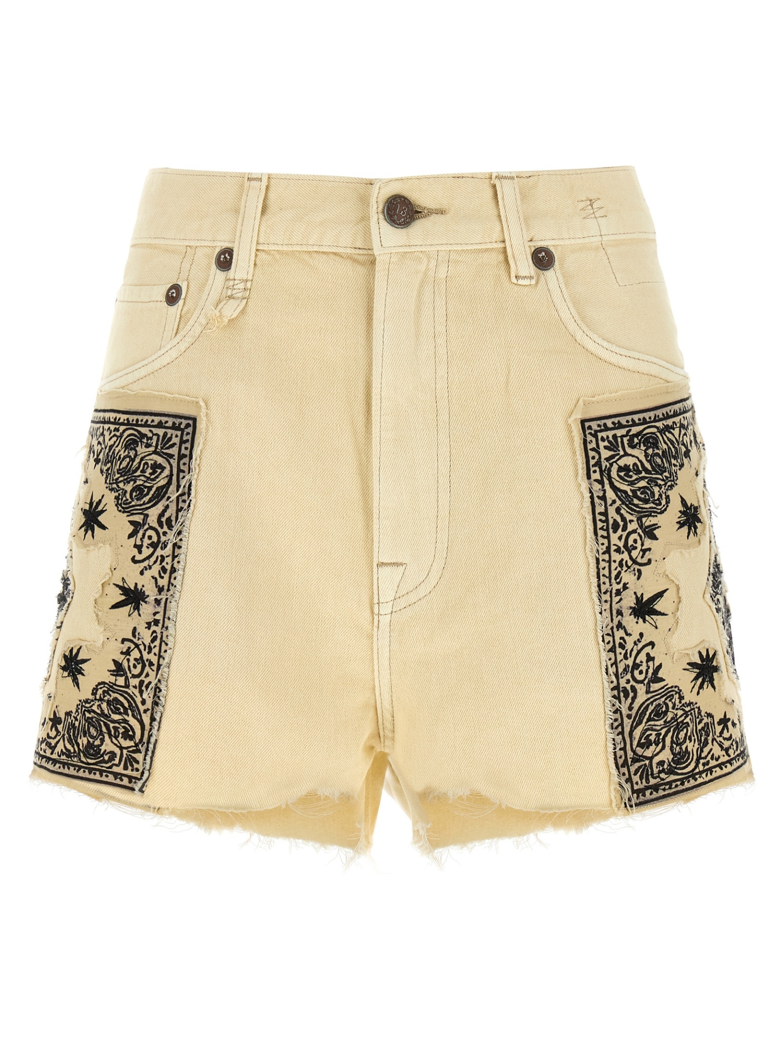 [R13] Shorts SS26 R13WD191D446BECRUBANDANAAPPLIQUE