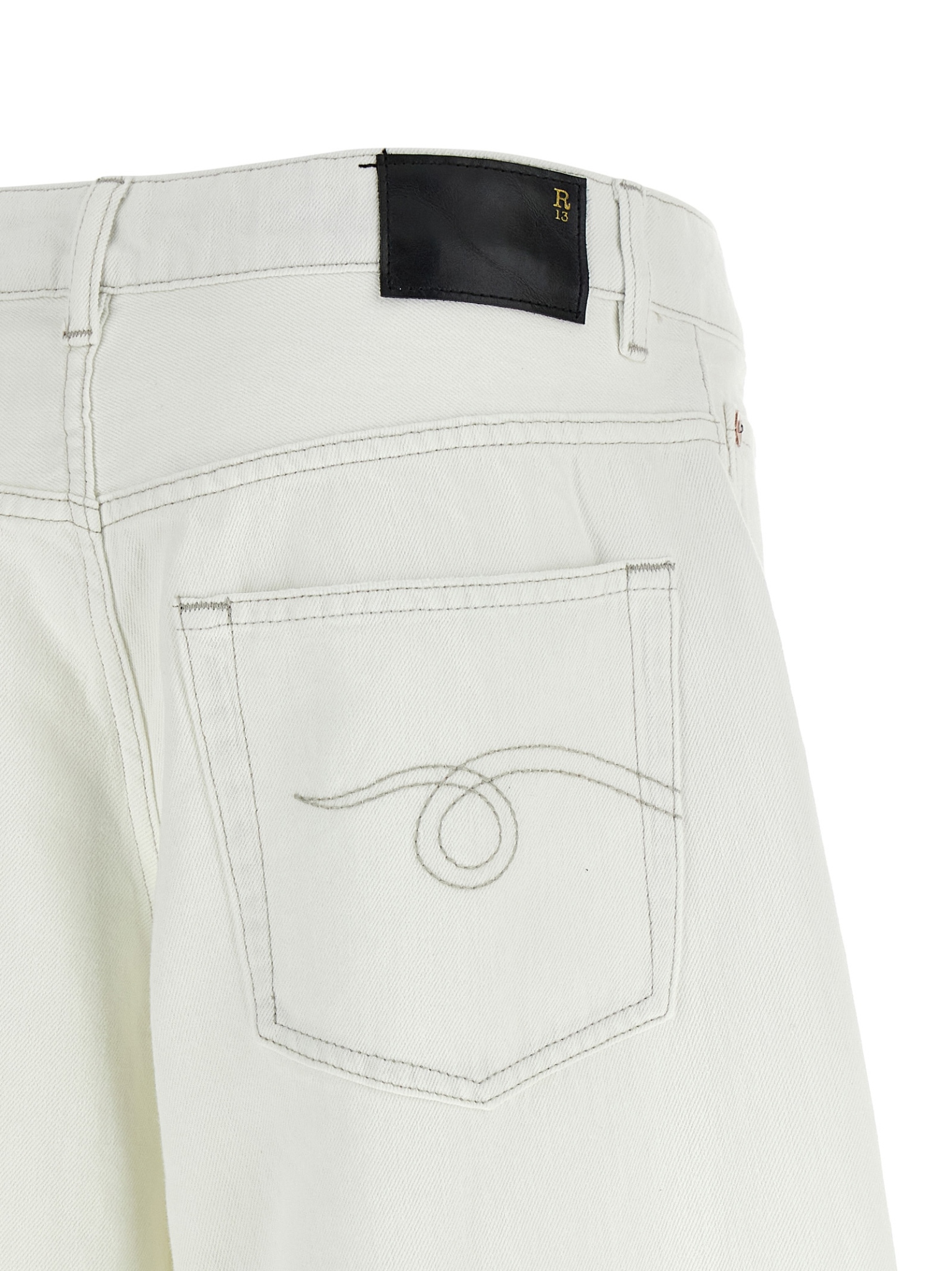 [R13] Jeans SS26 R13WD219D451BWORNWHITETWILL