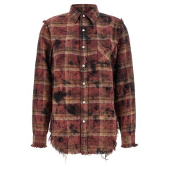 [R13] Shirts Long Sleeve SS26 R13WR008R655BOVERDYEDPURPLEPLAID