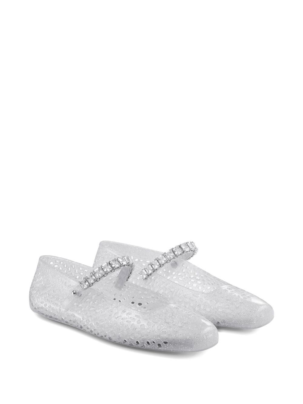 [Jimmy Choo] Flat shoes FW26 THEJELLYNTXCLEAR/SILVERMIX/CRYSTAL
