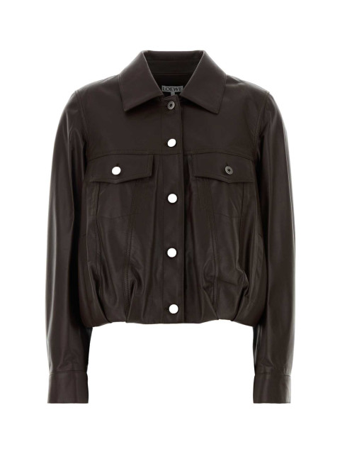 [Loewe] Leather Jacket SS26 S540Y34L96 DARKBROWN