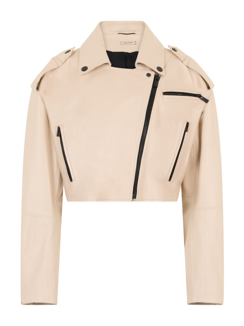 [The Mannei] Leather Jacket SS25 RS25048_VANILLA