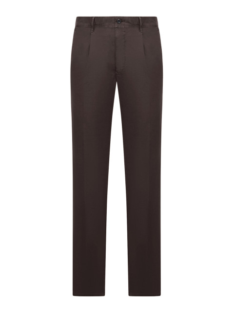 [Incotex] Trousers FW26 10S19520216624 DARK BROWN