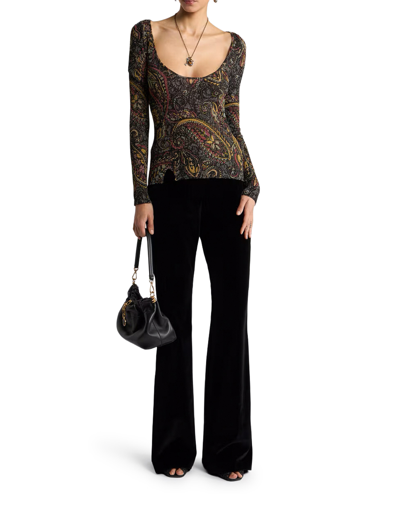 [Etro] Trousers FW26 WREA003399TUEI1N0000 BLACK