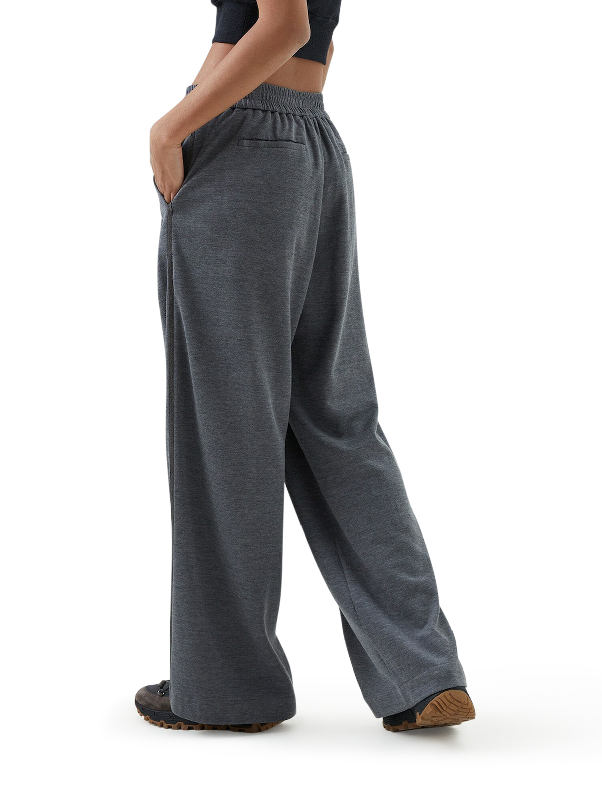 [Brunello Cucinelli] Trousers FW26 MD828SM689C572 DARK GREY LIGHT GREY