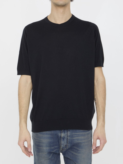 [JOHN SMEDLEY] T-shirts Short Sleeve SS26 KEMPTON__BLACK