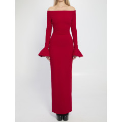 [Solace London] Long sleeve dress SS26 OS46053__RED
