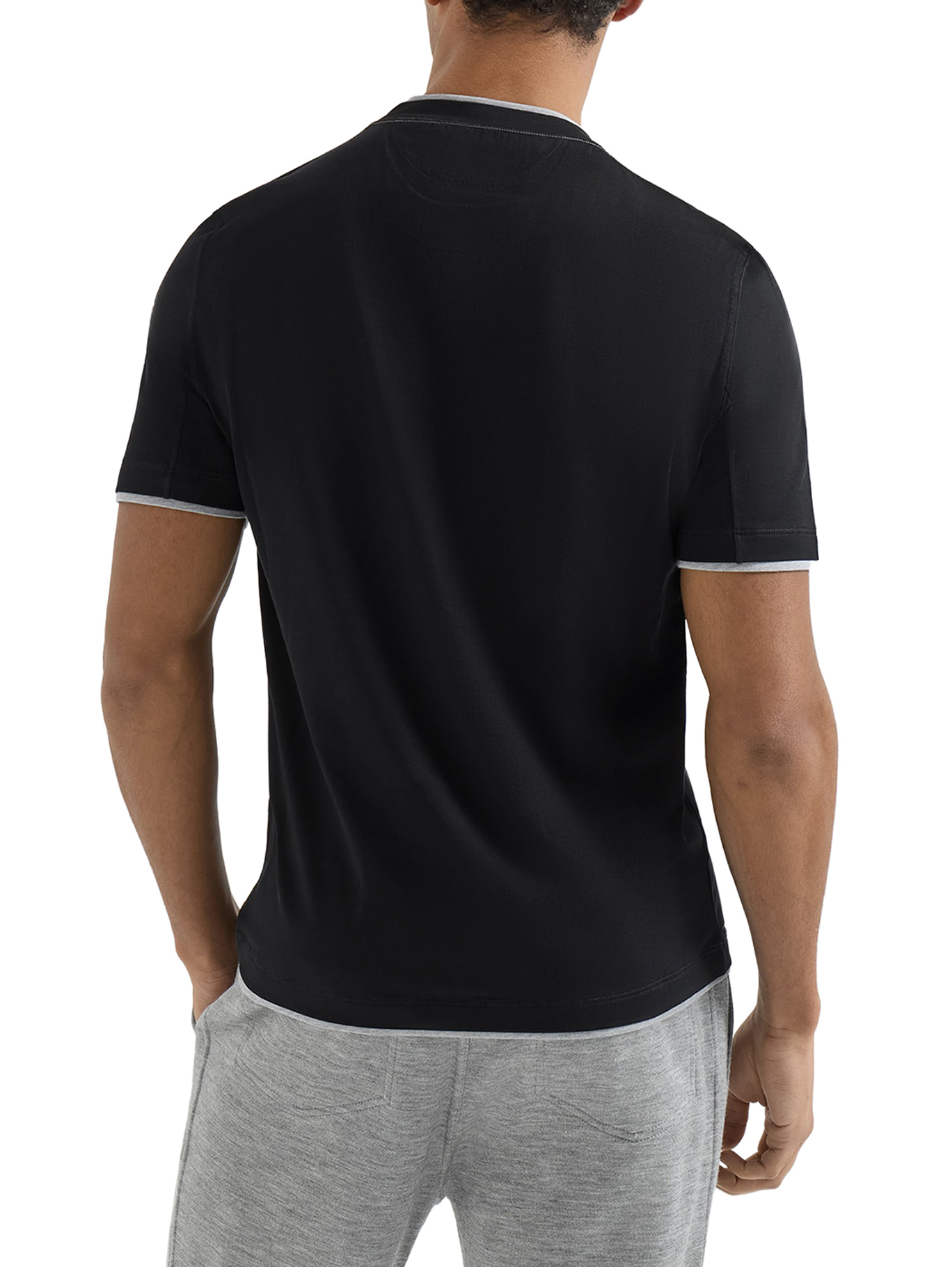 [Brunello Cucinelli] T-shirts Short Sleeve FW26 M0B137451GCQJ21 BLACK GRIGIO MEDIUM GREY