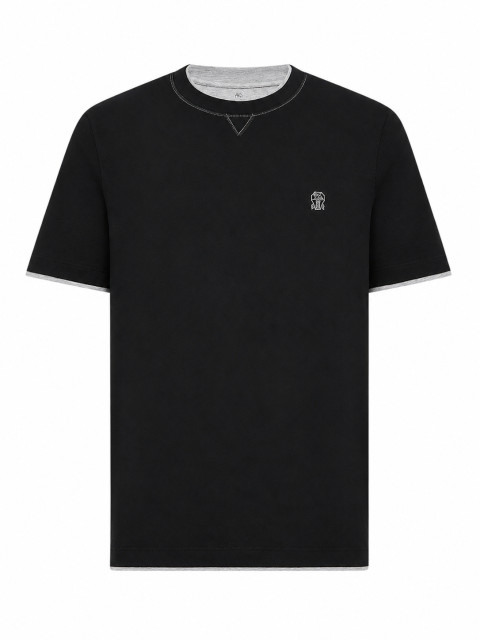 [Brunello Cucinelli] T-shirts Short Sleeve FW26 M0B137451GCQJ21 BLACK GRIGIO MEDIUM GREY
