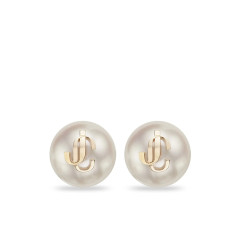 [Jimmy Choo] Earring FW26 JC PEARL STUDS DXQ GOLWH