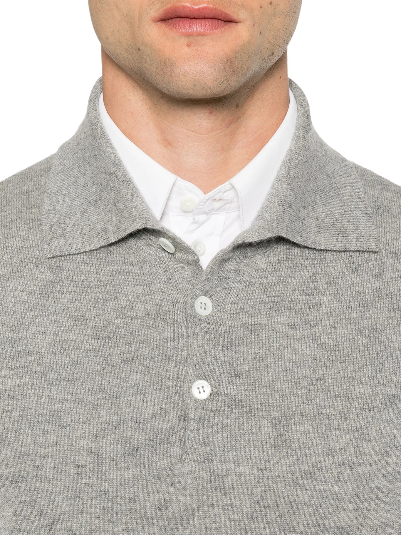 [Brunello Cucinelli] Knitwear FW26 M2200295CY162 LIGHT GREY SABBIA