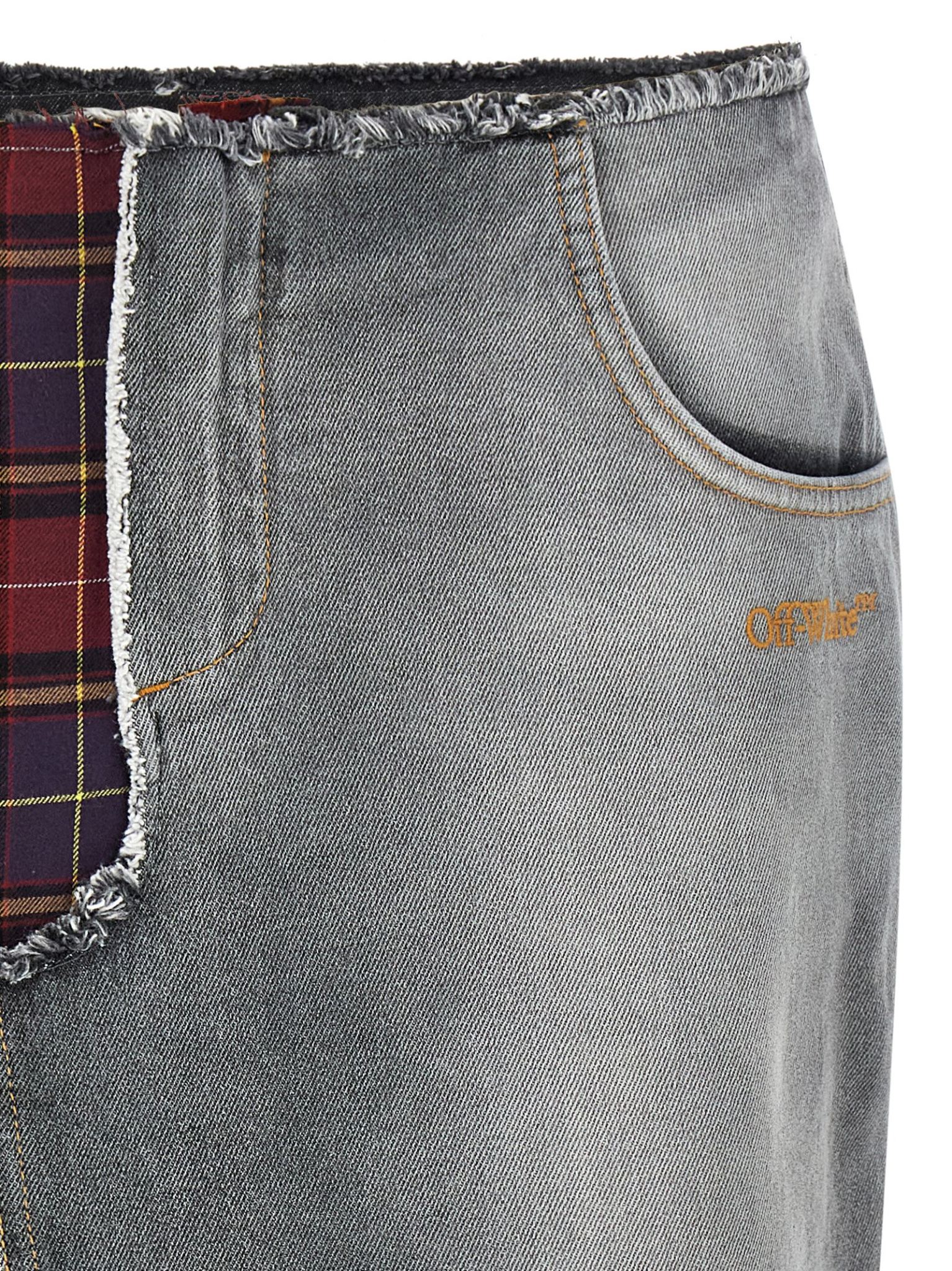 [Off-White] Midi skirt FW25 OWYF02FF25DEN00112601260