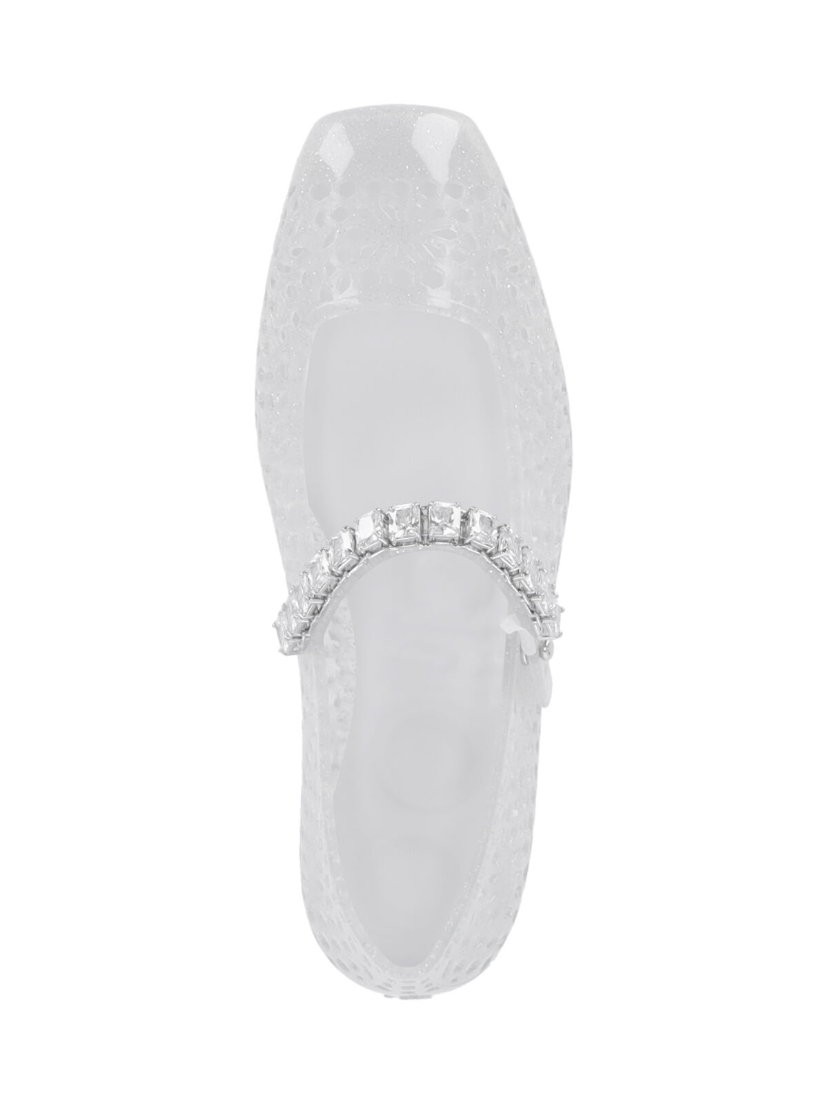 [Jimmy Choo] Flat shoes FW26 THE JELLY NTXCLEAR SILVER MIX CRYSTAL