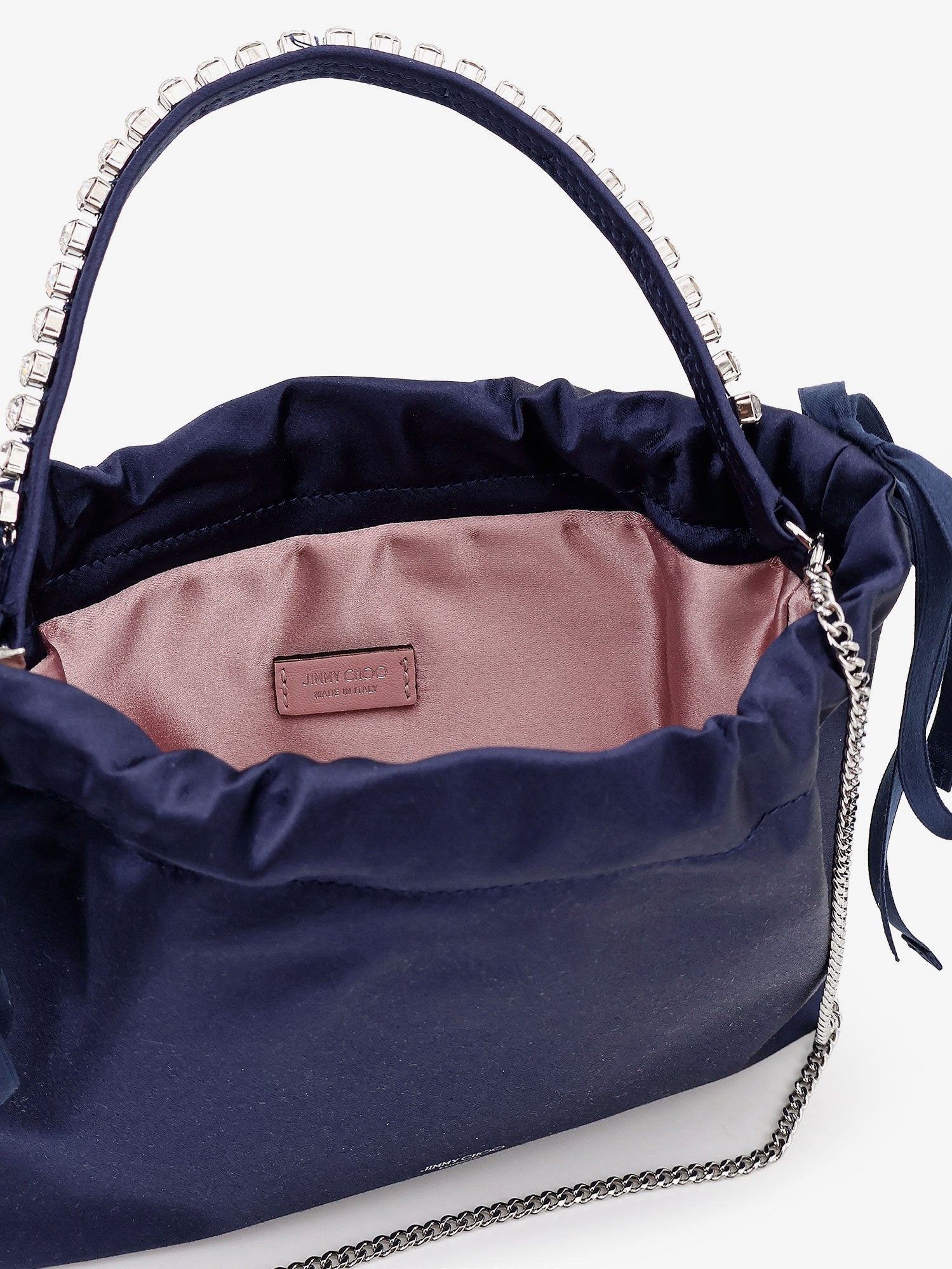 [Jimmy Choo] Tote bag FW26 DRAWSTRINGMINITHKSIMARINESILVER