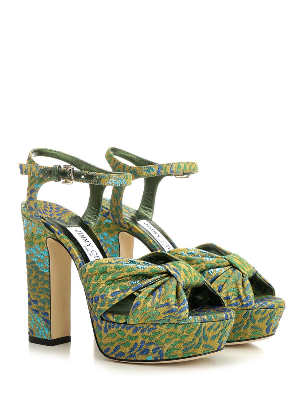[Jimmy Choo] Sandals CO HELOISE 120LAGOON/CLOVER MIX
