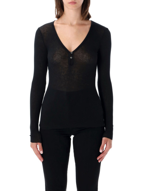[JAMES PERSE] T-shirts Long Sleeve FW26 WVA3940BLK