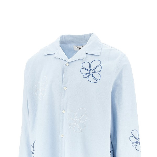 [Wax London] Shirts Long Sleeve SS26 COREYLSSHIRT_.BLUE-BLUE