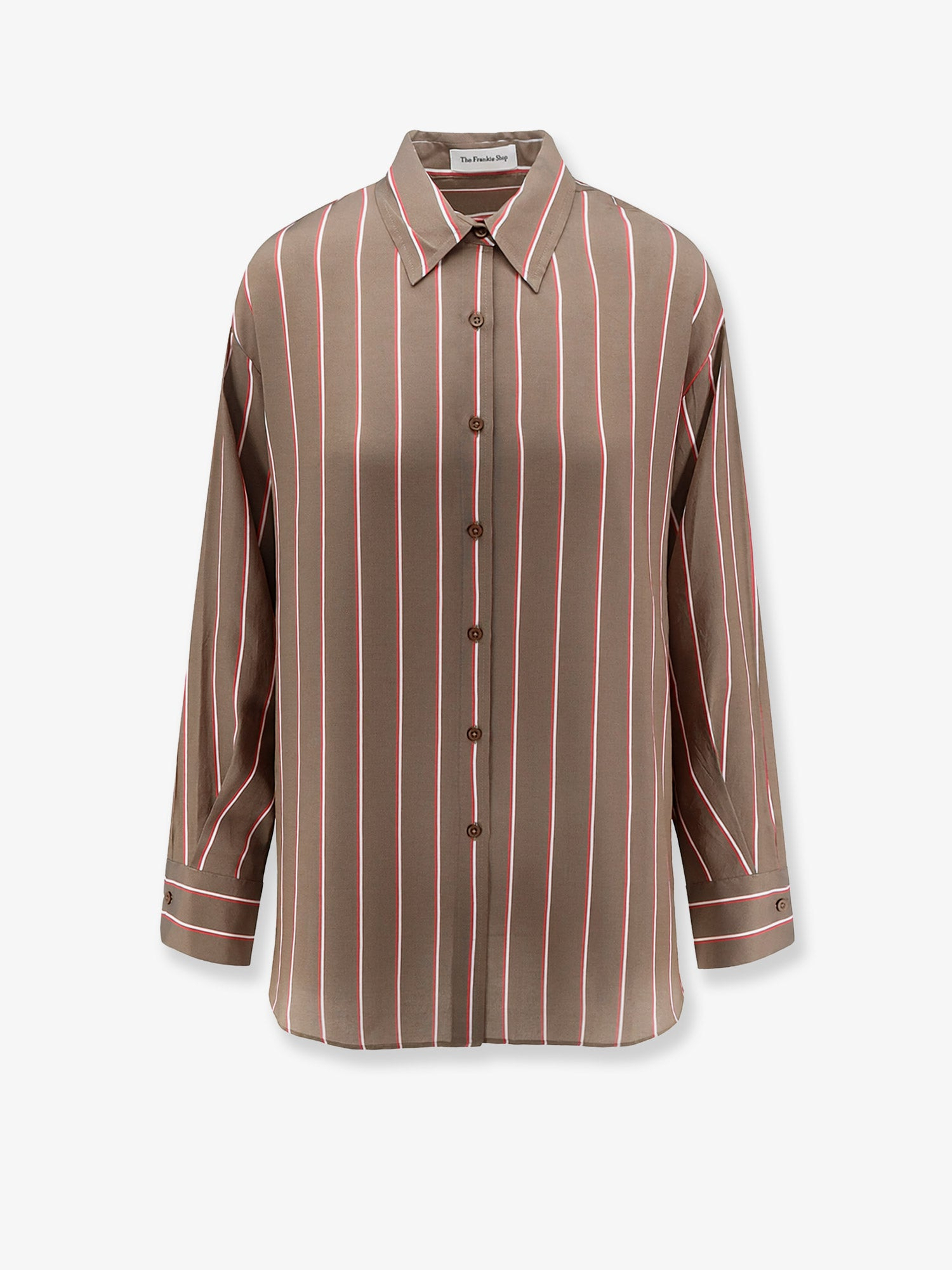 [THE FRANKIE SHOP] Shirts Long Sleeve SS26 CHFS21925279BROWNMULTISTRIPE