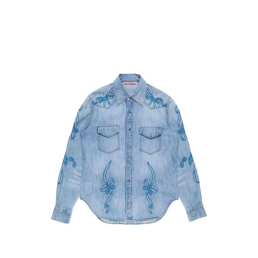 [Acne Studios] Shirts Long Sleeve SS26 BB0684  BLUE