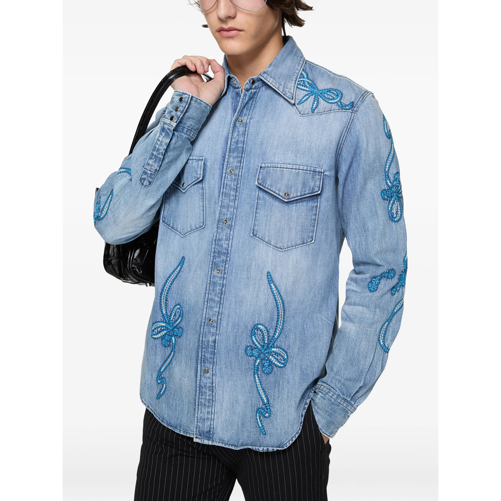 [Acne Studios] Shirts Long Sleeve SS26 BB0684  BLUE