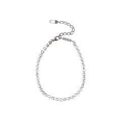 [Jimmy Choo] Bracelet FW26 SAEDA ANKLET XYDSILVER CRYSTAL