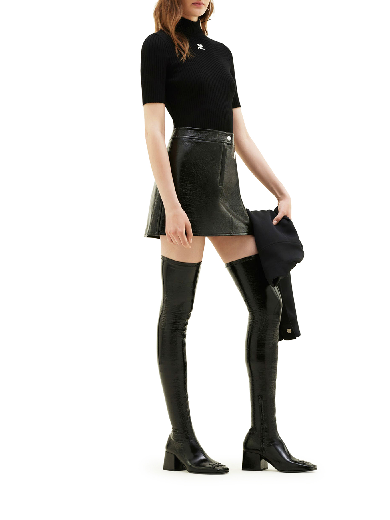 [Courreges] Knitwear FW26 PERMPU026FI00019999 BLACK