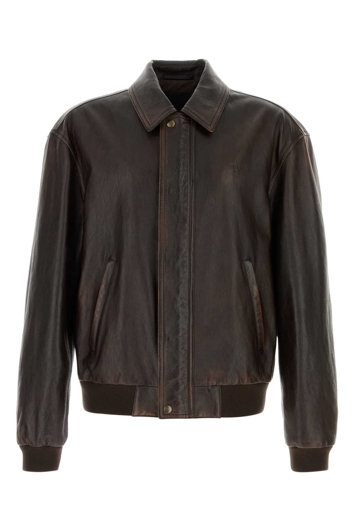 [Prada] Leather Jacket FW26 UPW622SOOO16IL F0003