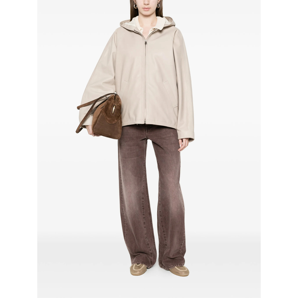 [SIMONETTA RAVIZZA] Leather Jacket SS26 S06JA391L16  NATUR