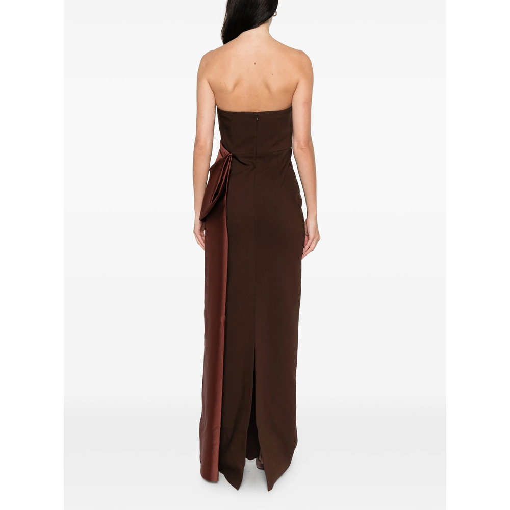 [Roland Mouret] Sleeveless dress SS26 037G-ST  BROWN
