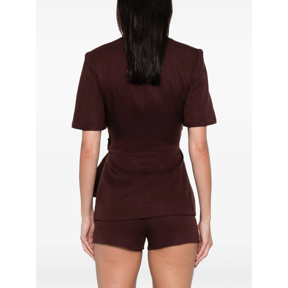 [Faithfull The Brand] Short sleeve dress SS26 FF4380-POT IDA KNOT PORT