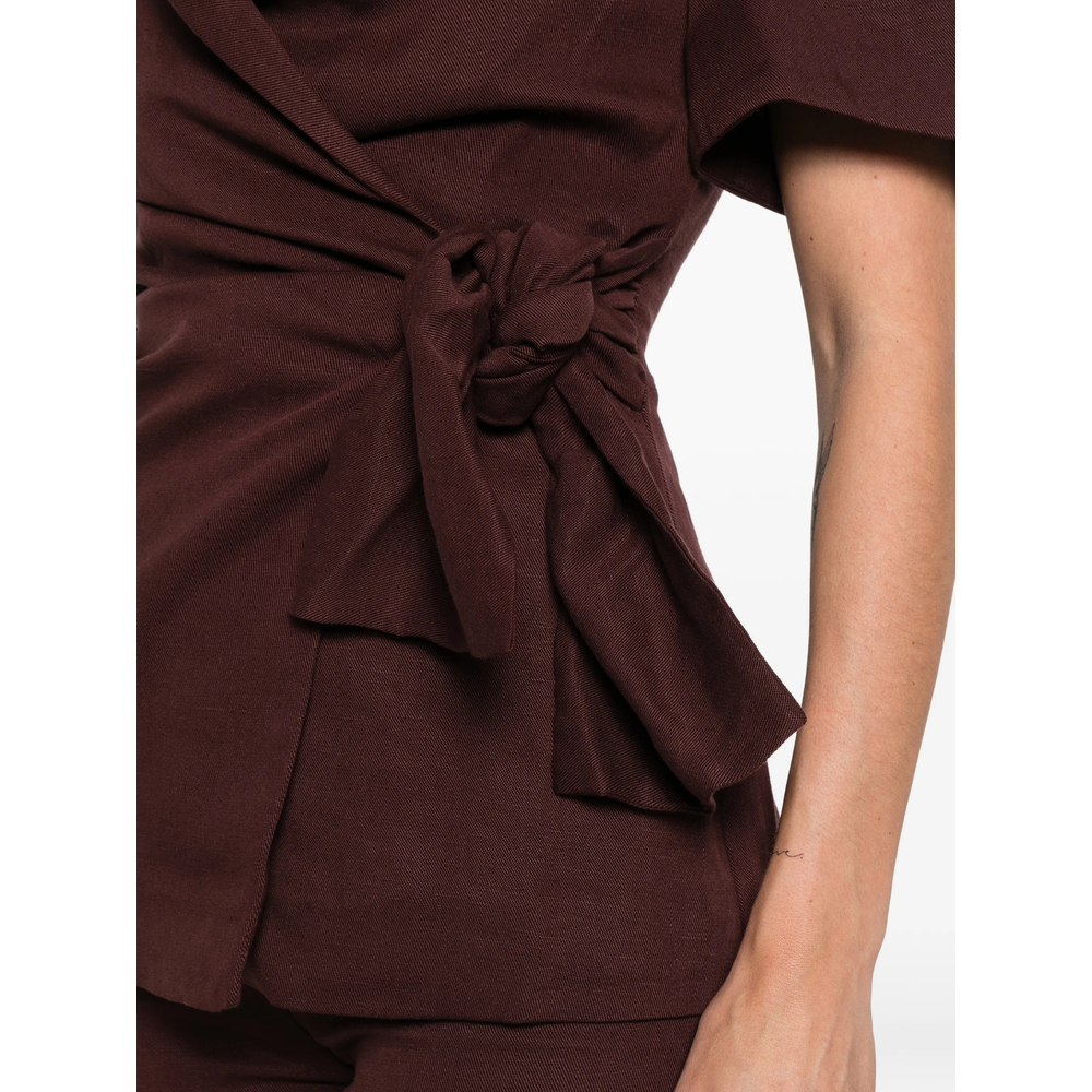 [Faithfull The Brand] Short sleeve dress SS26 FF4380-POT IDA KNOT PORT
