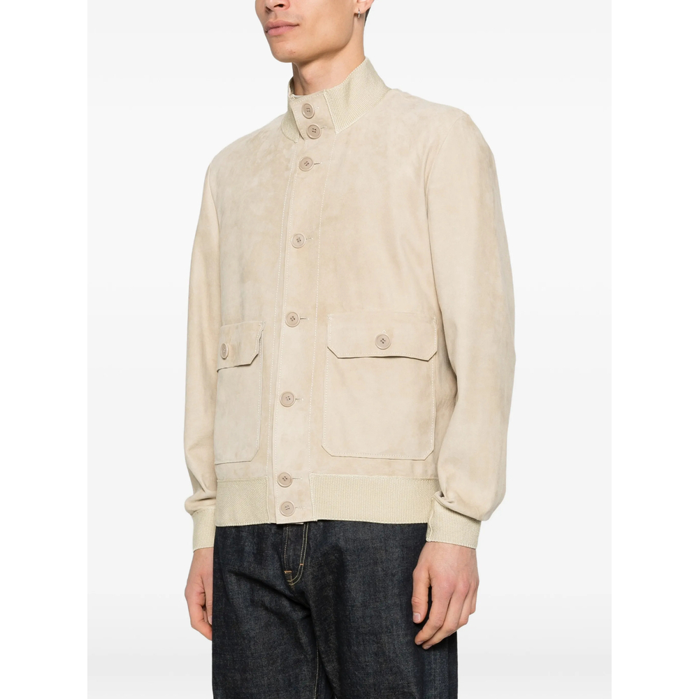 [Santoro] Leather Jacket SS26 50685-U  STONE