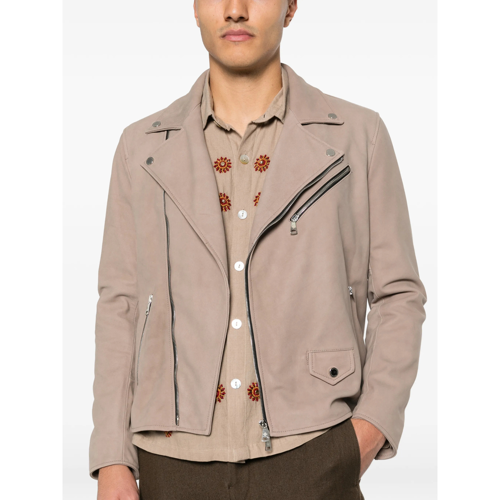 [TAGLIATORE] Leather Jacket SS26 CHE26-01 FRANKLIN TAUPE