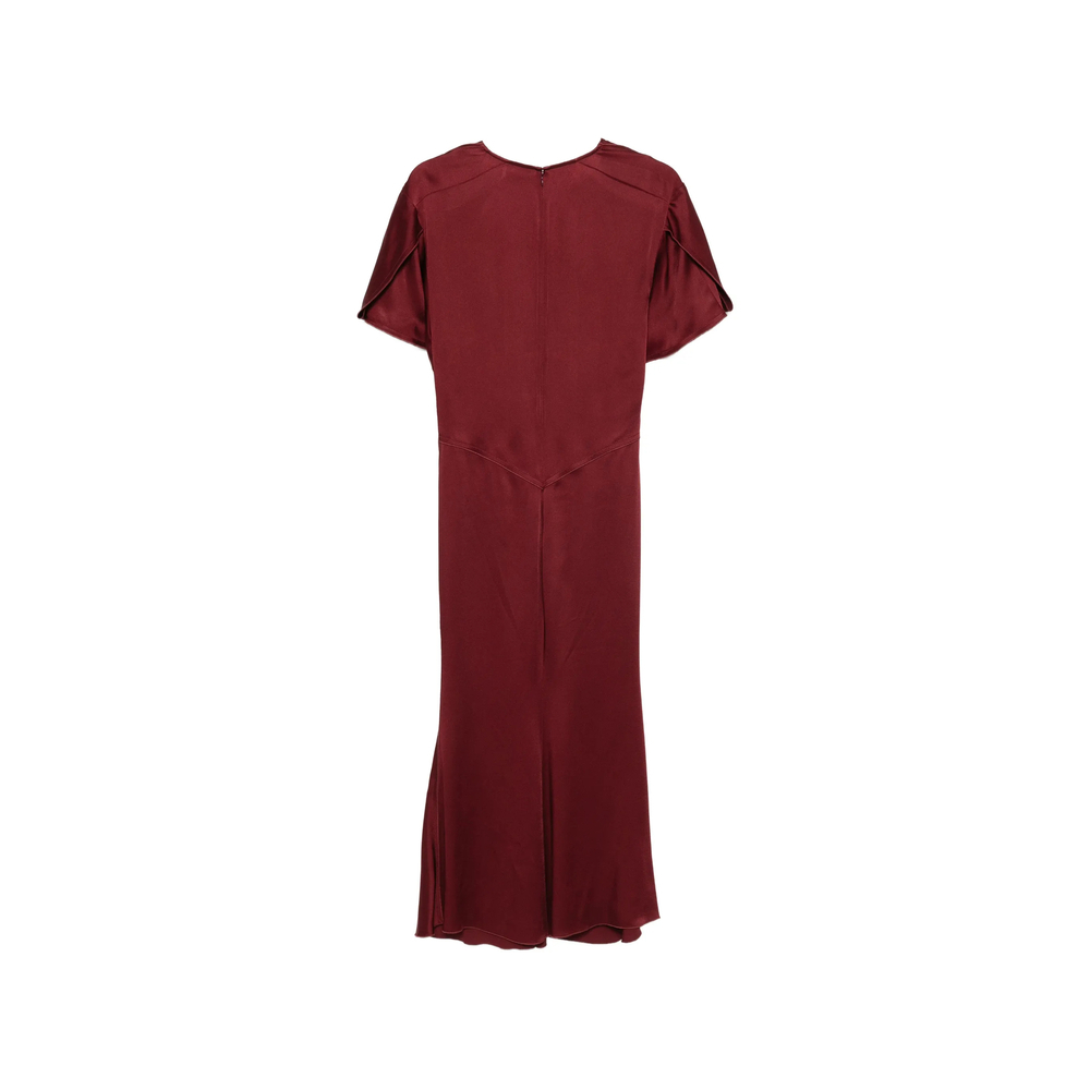 [VICTORIA BECKHAM] Short sleeve dress FW26 1226WDR005195D  BURGU