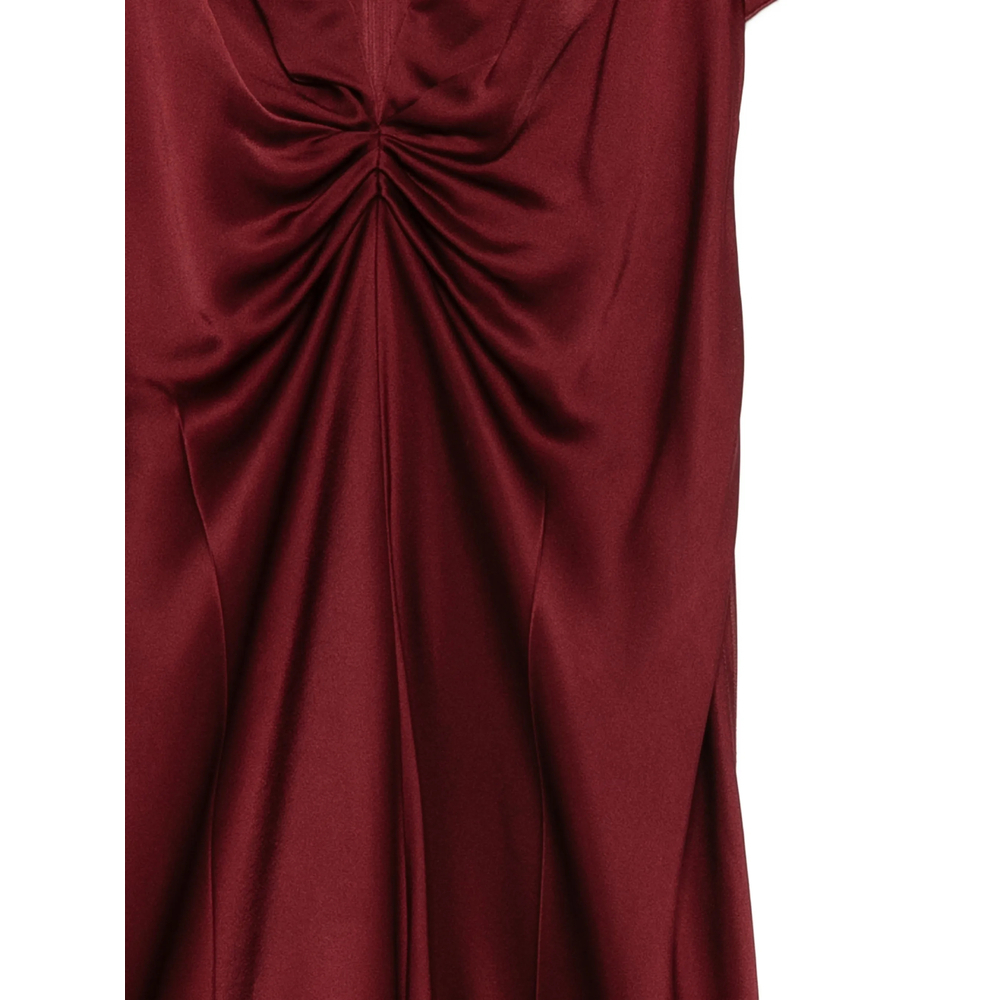 [VICTORIA BECKHAM] Short sleeve dress FW26 1226WDR005195D  BURGU