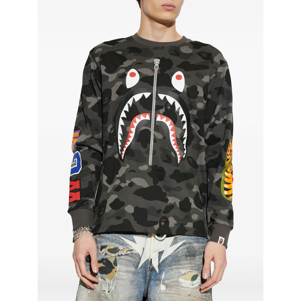 [A BATHING APE] T-shirts Long Sleeve SS26 001LTM301006M  BLACK