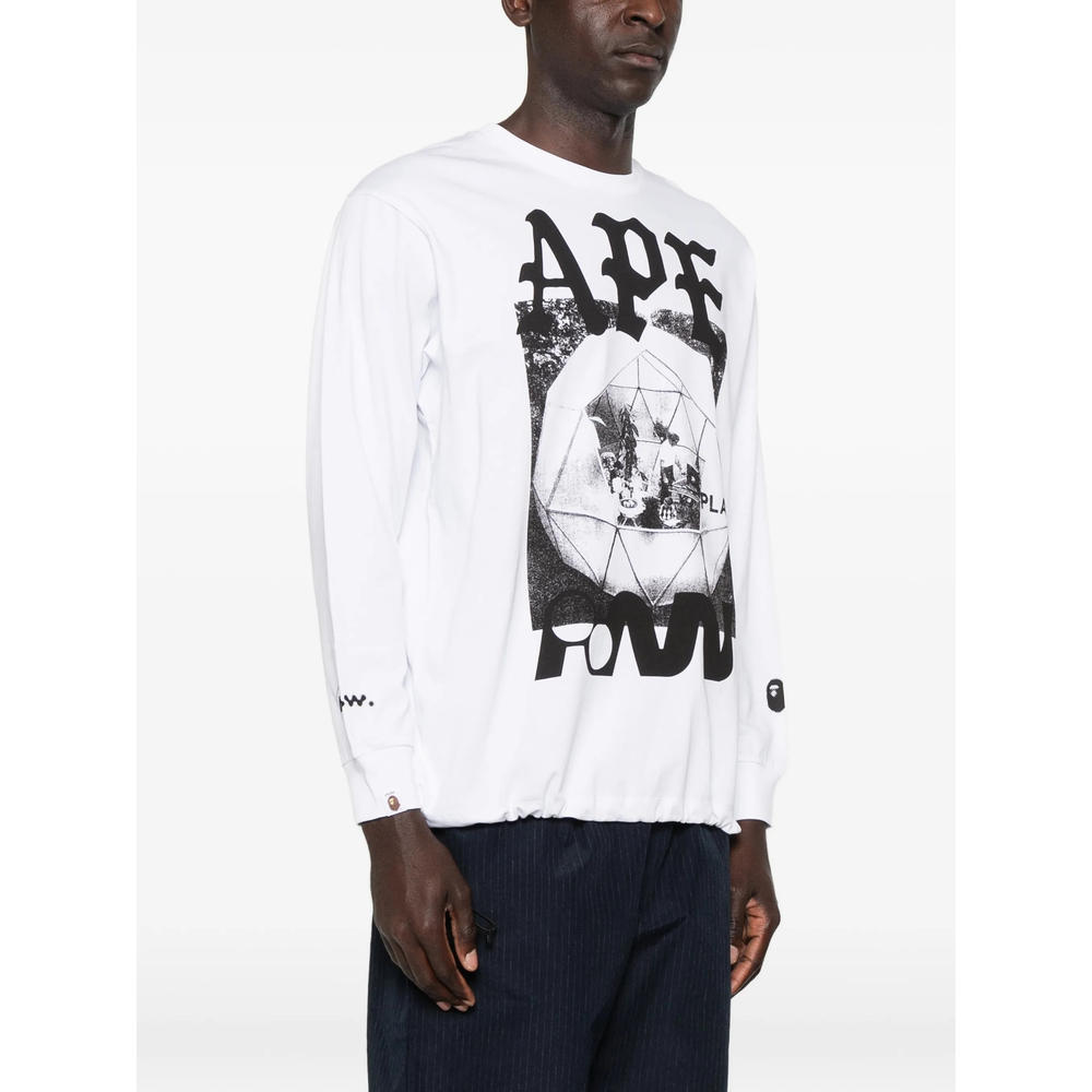 [A BATHING APE] T-shirts Long Sleeve SS26 001LTM331902C  WHITE