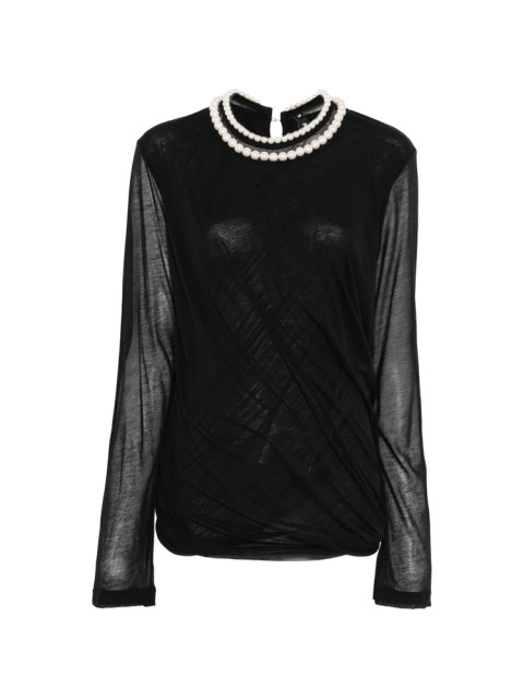 [Junya Watanabe] T-shirts Long Sleeve SS26 JQ-T008  BLACK