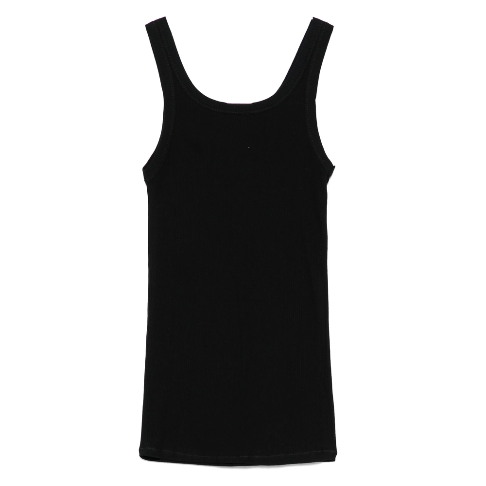 [BASERANGE] Tank top SS26 TOHT-RB HEART BLACK