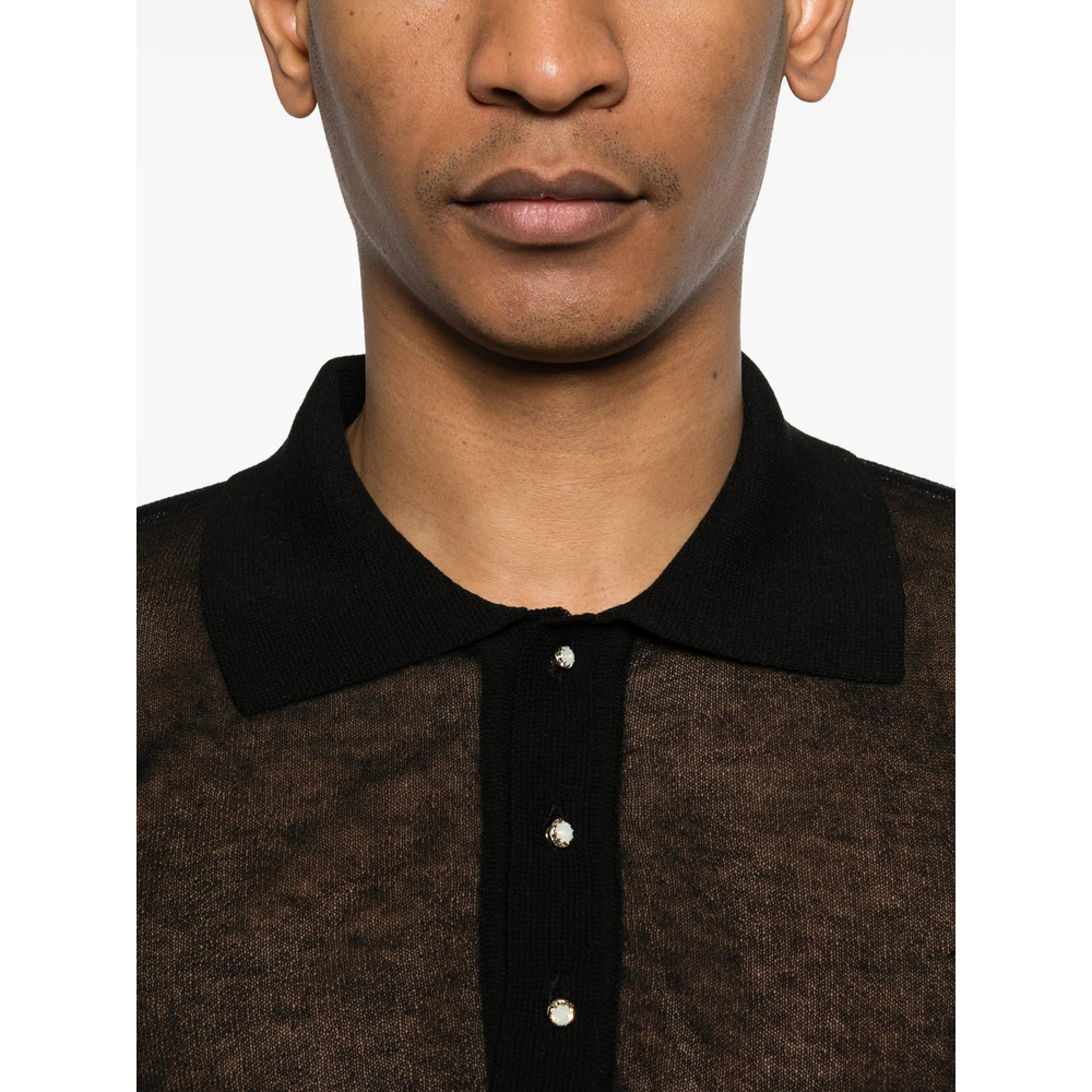 [ERNEST W. BAKER] Shirts Short Sleeve SS26 KN144B EM28 BLACK