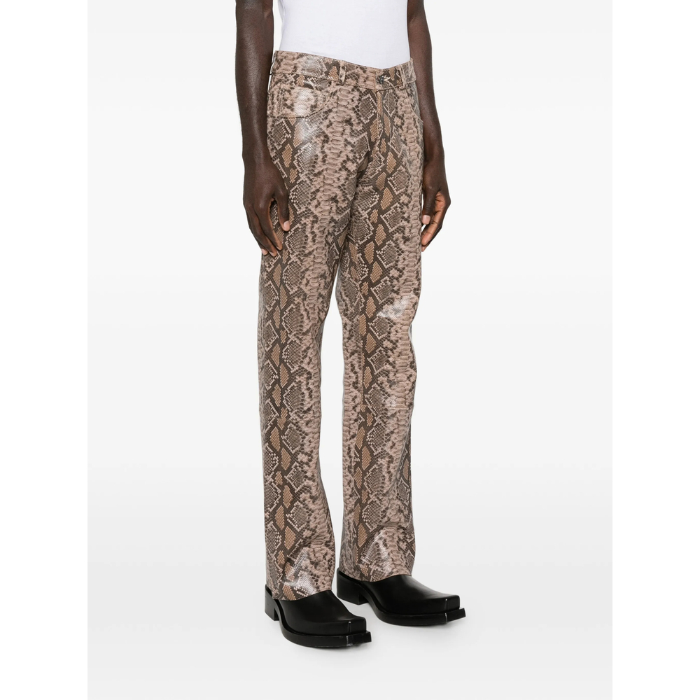 [Midnight Rodeo] Trousers FW25 MRB-36 MR LEATHER SNAKE