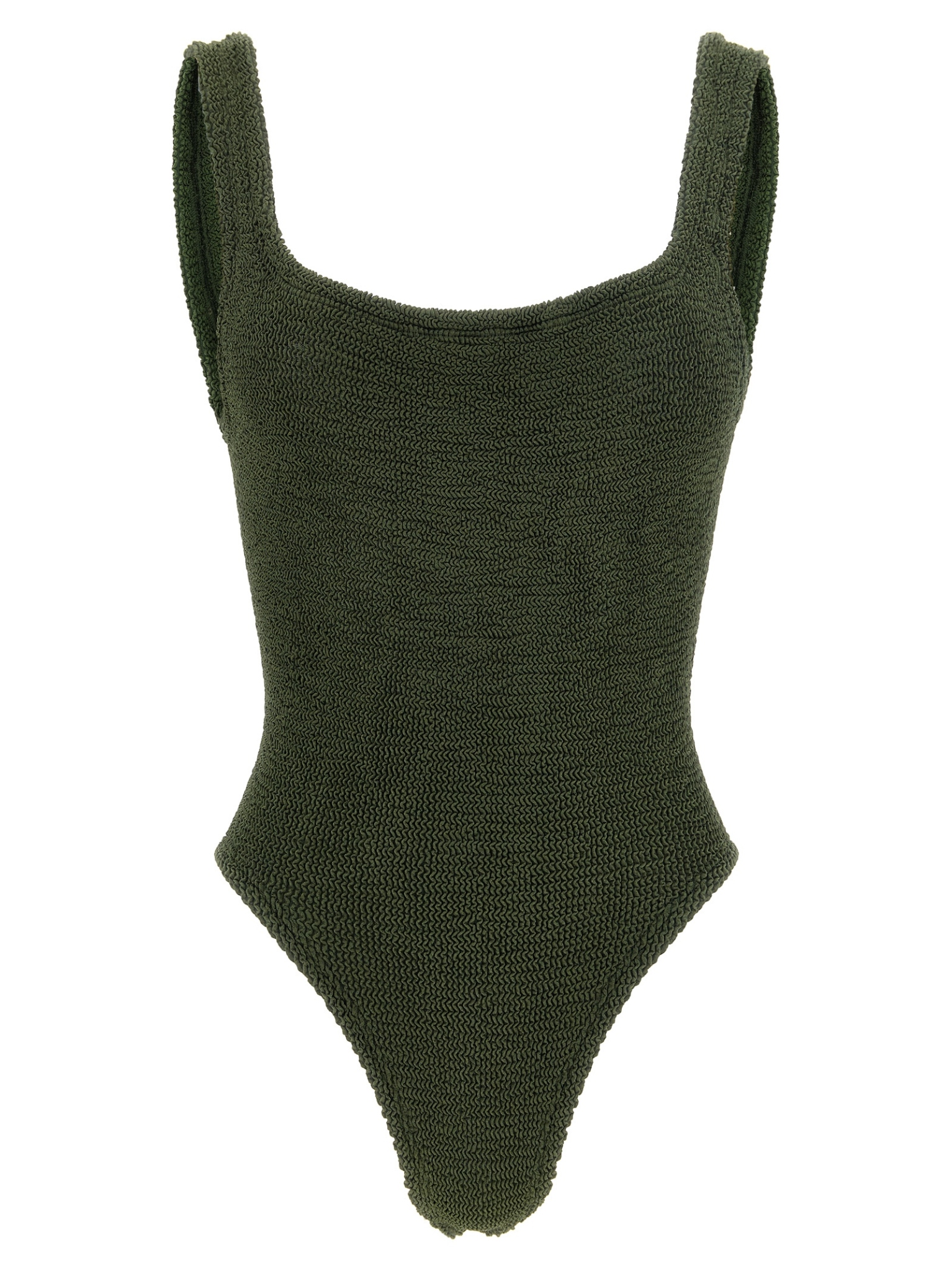 [Hunza G] Monokini FW26 SQUARENECKSWIMMETALLICKHAKI